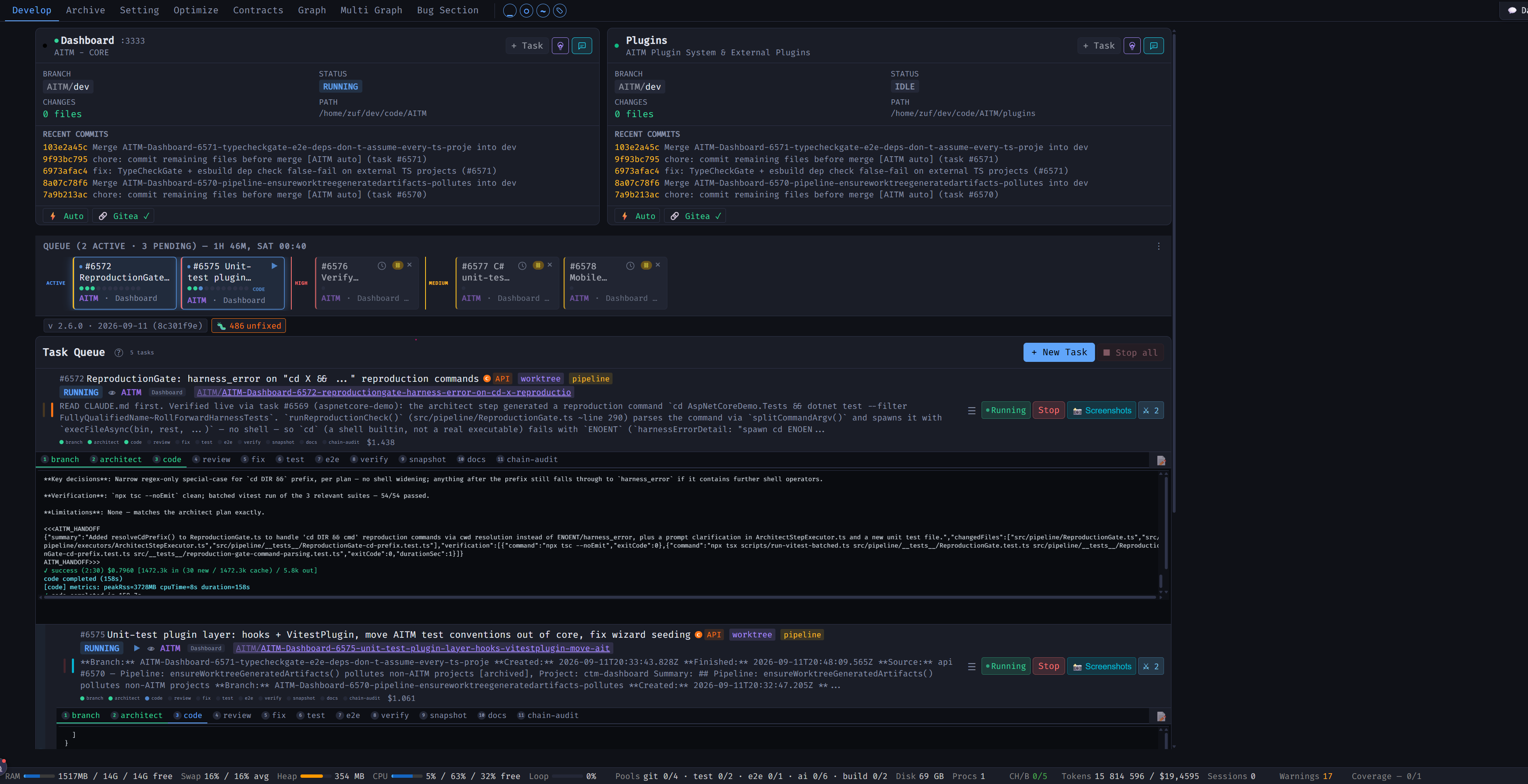 Pipeline Task Dashboard