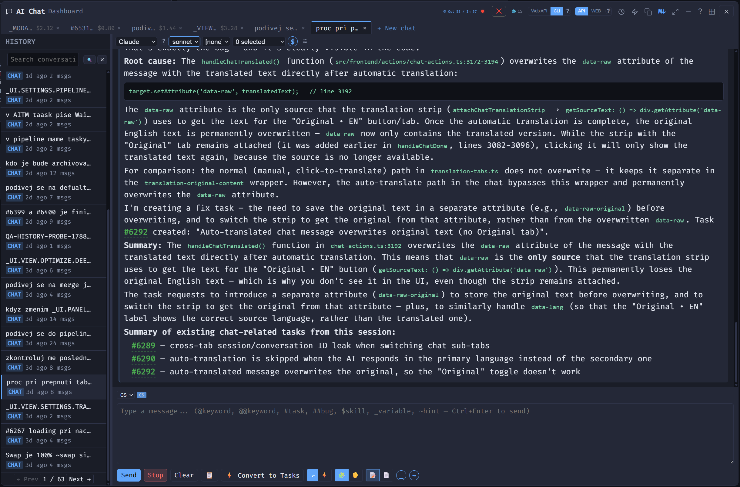 Chat Interface