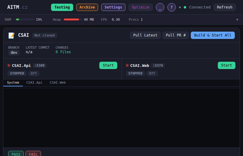 Pipeline console