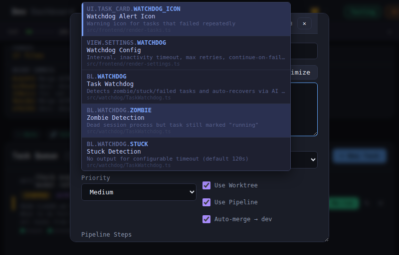 IntelliSense dropdown