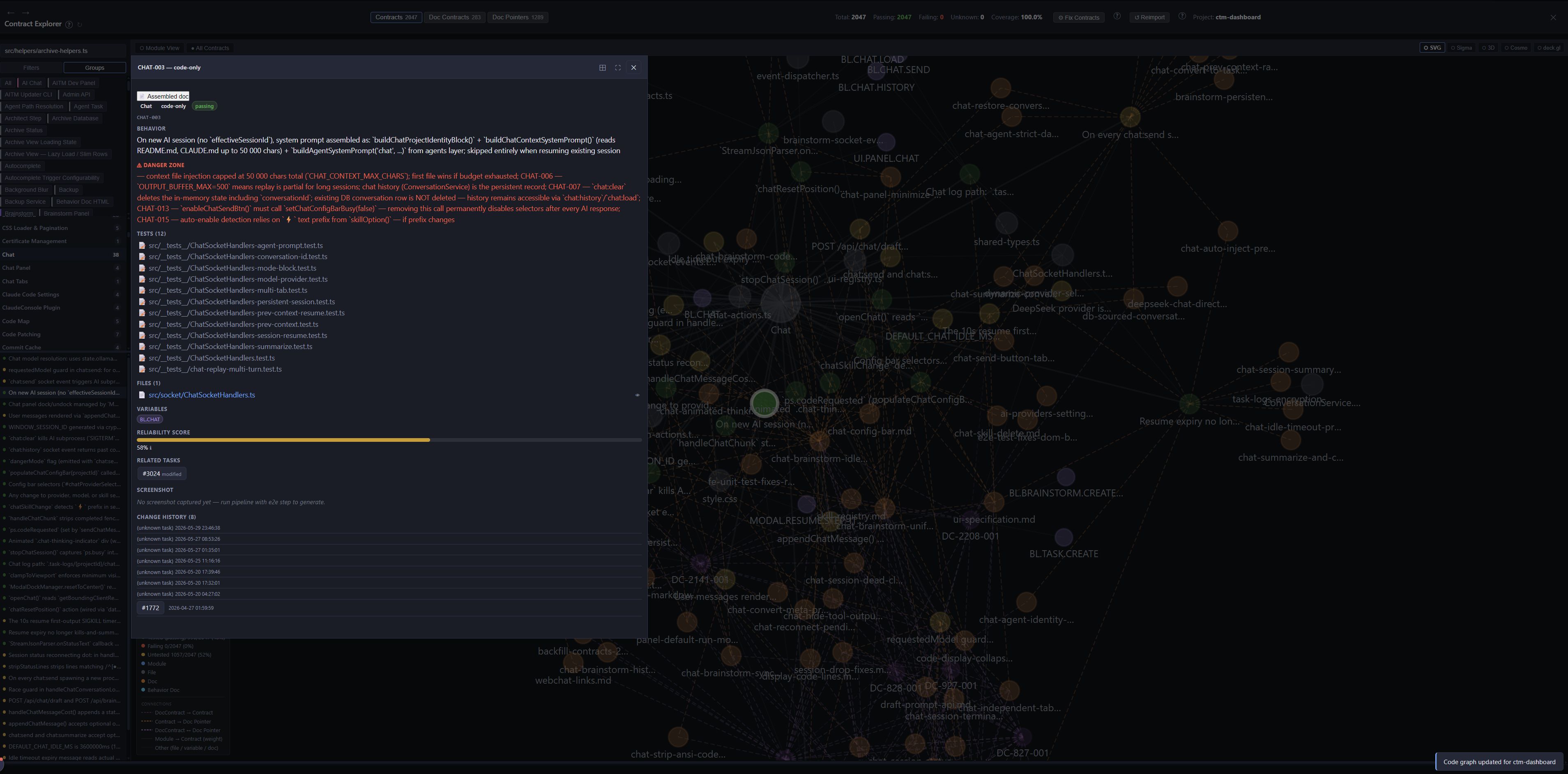 Contract detail opened from Chat